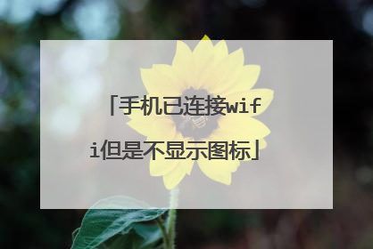 手机已连接wifi但是不显示图标
