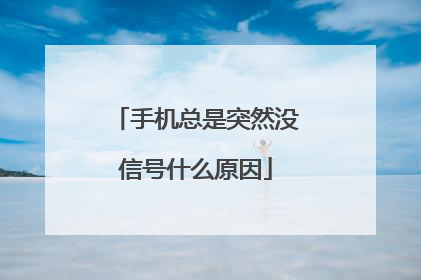 手机总是突然没信号什么原因