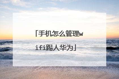手机怎么管理wifi踢人华为
