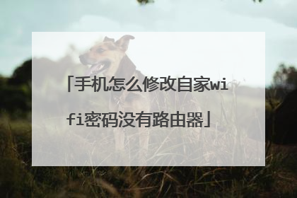 手机怎么修改自家wifi密码没有路由器