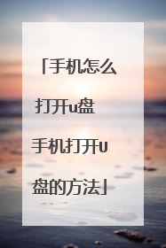 手机怎么打开u盘 手机打开U盘的方法