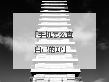 手机怎么查自己的IP