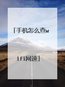 手机怎么查wifi网速