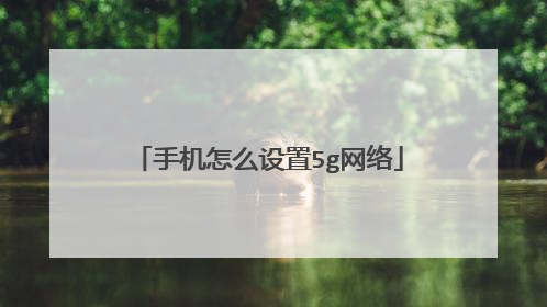 手机怎么设置5g网络