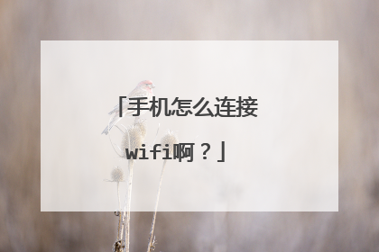 手机怎么连接wifi啊?