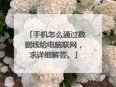 手机怎么通过数据线给电脑联网，求详细解答。