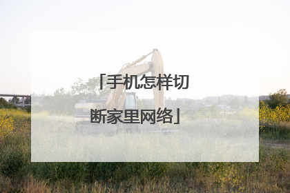 手机怎样切断家里网络