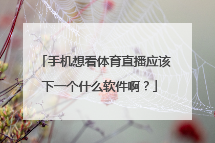 手机想看体育直播应该下一个什么软件啊?