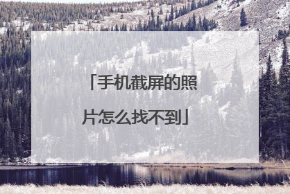 手机截屏的照片怎么找不到