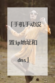 手机手动设置ip地址和dns