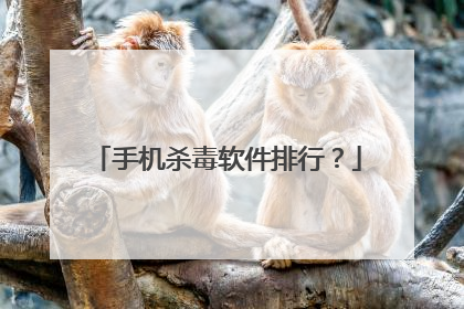 手机杀毒软件排行?