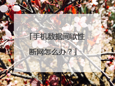 手机数据间歇性断网怎么办？