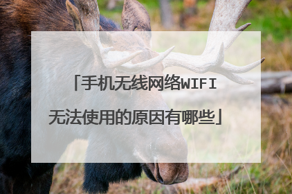手机无线网络WIFI无法使用的原因有哪些