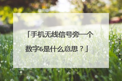 手机无线信号旁一个数字6是什么意思?
