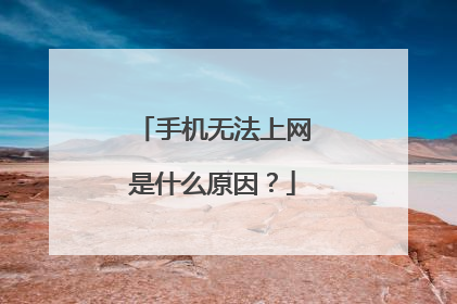 手机无法上网是什么原因?