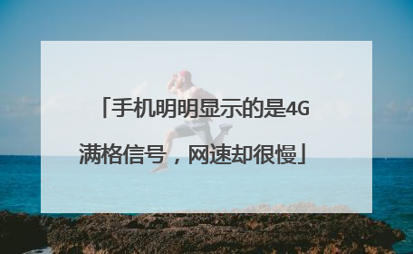 手机明明显示的是4G满格信号,网速却很慢