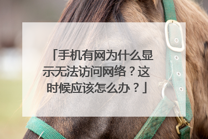 手机有网为什么显示无法访问网络？这时候应该怎么办？