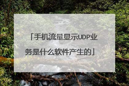 手机流量显示UDP业务是什么软件产生的