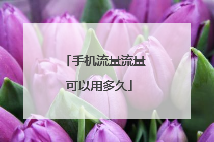 手机流量流量可以用多久
