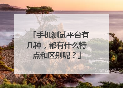 手机测试平台有几种,都有什么特点和区别呢?