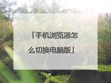 手机浏览器怎么切换电脑版
