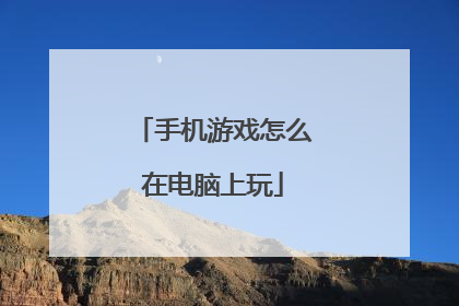 手机游戏怎么在电脑上玩