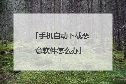 手机自动下载恶意软件怎么办