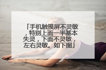 手机触摸屏不灵敏,特别上面一半基本失灵,下面不灵敏,左右灵敏。如下图