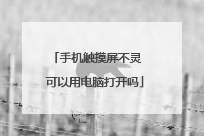 手机触摸屏不灵 可以用电脑打开吗