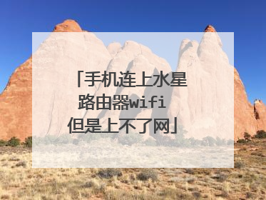 手机连上水星路由器wifi但是上不了网