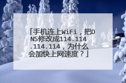 手机连上WiFi，把DNS修改成114.114.114.114，为什么会加快上网速度？