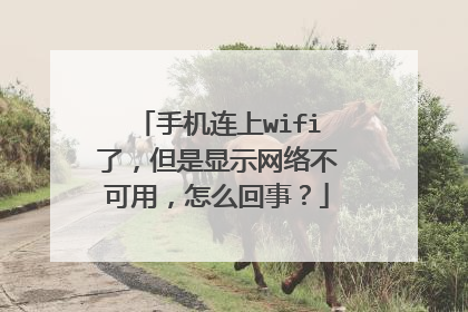 手机连上wifi了,但是显示网络不可用,怎么回事?