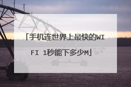 手机连世界上最快的WIFI 1秒能下多少M