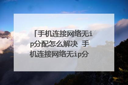 手机连接网络无ip分配怎么解决 手机连接网络无ip分配的解决方法