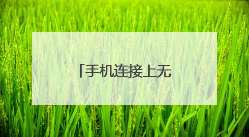 手机连接上无线网但是没信号怎么回事