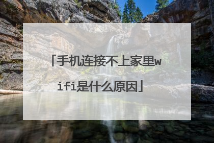 手机连接不上家里wifi是什么原因