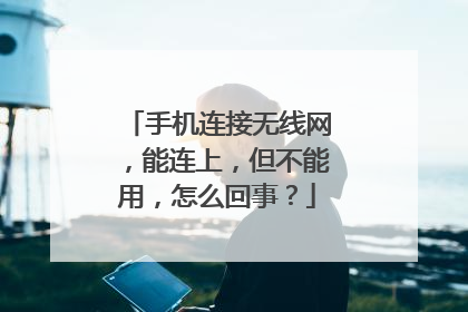 手机连接无线网，能连上，但不能用，怎么回事？