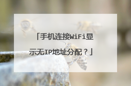 手机连接WiFi显示无IP地址分配?