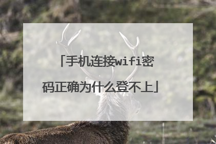 手机连接wifi密码正确为什么登不上