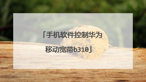 手机软件控制华为移动宽带b310