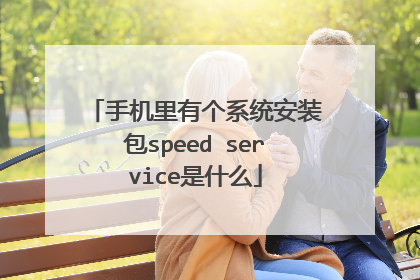 手机里有个系统安装包speed service是什么