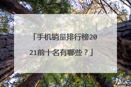 手机销量排行榜2021前十名有哪些？