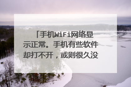 手机WiFi网络显示正常。手机有些软件却打不开,或则很久没反应是为什么?