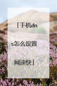 手机dns怎么设置网速快