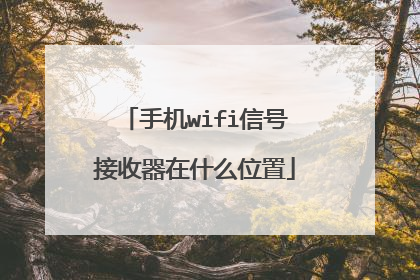 手机wifi信号接收器在什么位置