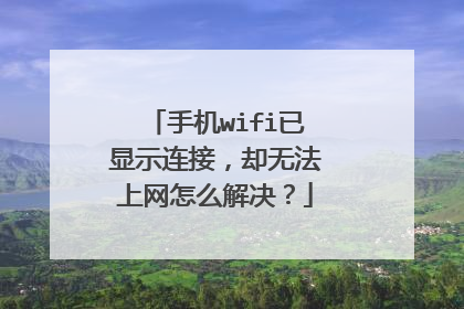 手机wifi已显示连接,却无法上网怎么解决?