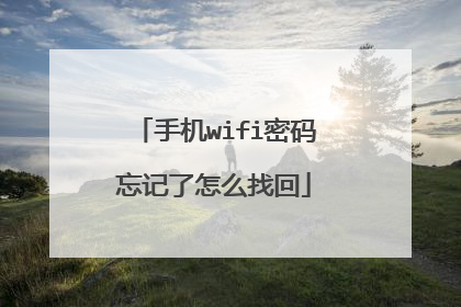 手机wifi密码忘记了怎么找回