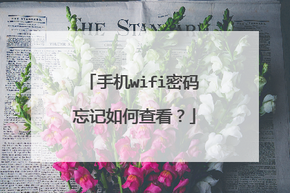 手机wifi密码忘记如何查看？