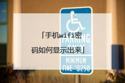 手机wifi密码如何显示出来