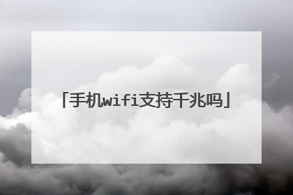 手机wifi支持千兆吗